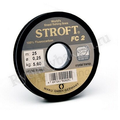 Леска Stroft Fluorocarbon 2 d 0.250mm 25m