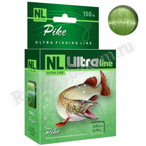 Леска Aqua Nl Ultra Pike Щука 150м*0.25мм