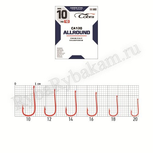 Крючки Cobra MIRAGE сер. CA120 размер 012 (10 шт)