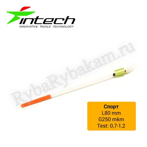 Кивок Intech лавсановый Спорт 80мм 20шт L-80; G-250; 0.7-1.2g