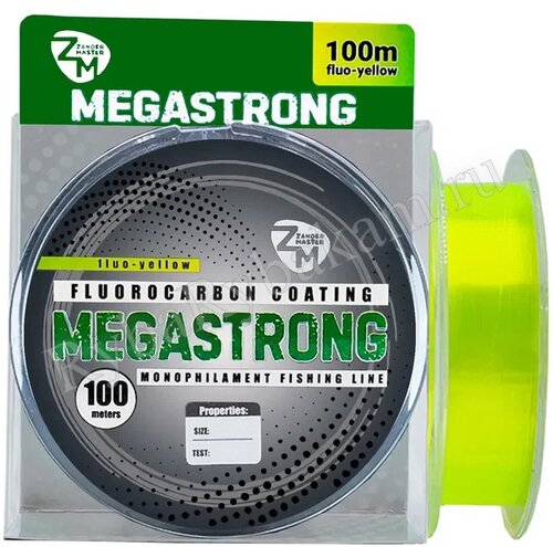 Леска ZanderMaster "MEGASTRONG" 100m, 0.261мм х 8.9кг жёлтая флуоресцентная