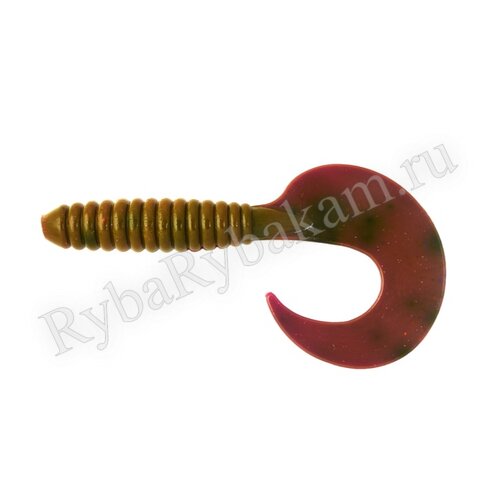 Мягкая приманка Brown Perch Lamprey Фиолетовый LOH коричневая шуба UV 110мм 11гр 2 шт