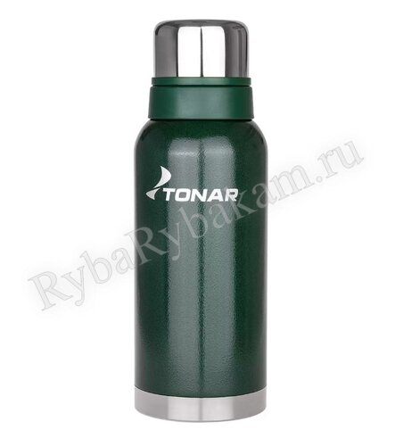 Термос Тонар HS.TM-057-G 1000ML с ситечком зелёный 2 крышки-кружки