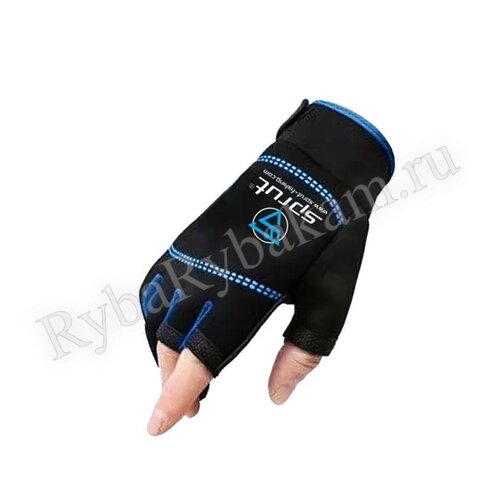 Перчатки SPRUT Neoprene Spinning Gloves NPSPGLV-B-OS, черный/синий