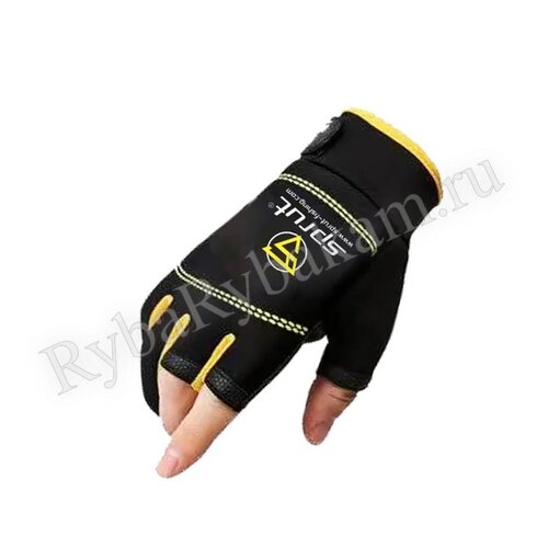 Перчатки SPRUT Neoprene Spinning Gloves NPSPGLV-G-OS, черный/золотой
