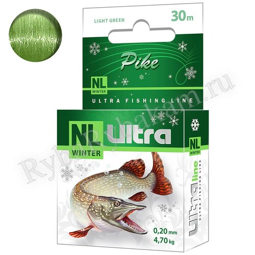 Леска (Aqua) "NL Ultra Pike" зимний (Щука) 30м*0.20мм