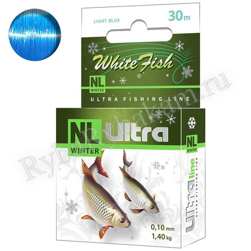 Леска (Aqua) "NL Ultra White Fish" зимний (Белая рыба) 30м*0.10мм