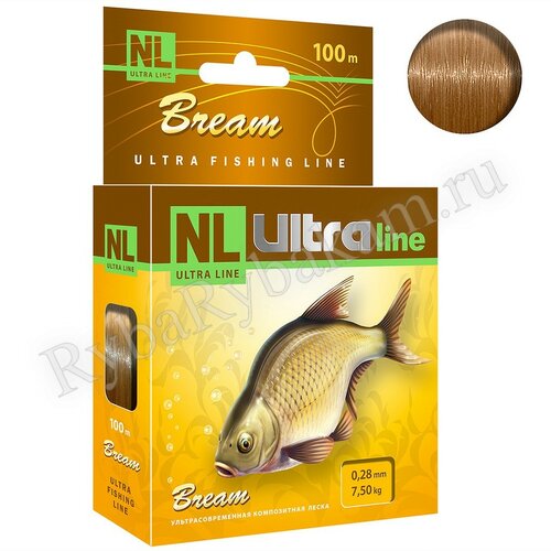 Леска Aqua Nl Ultra Bream Лещ 100м*0.28мм