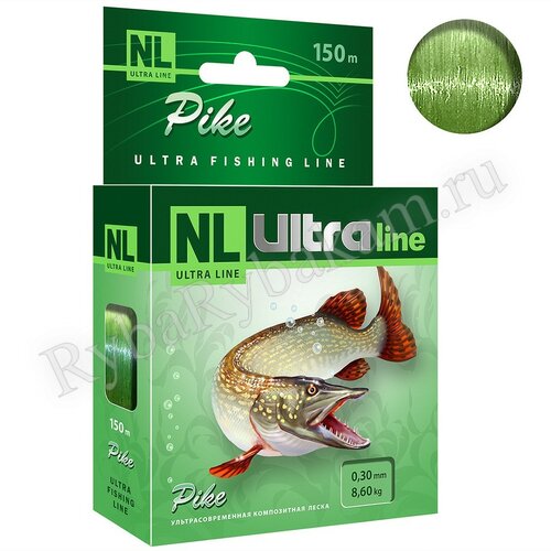 Леска Aqua Nl Ultra Pike Щука 150м*0.30мм