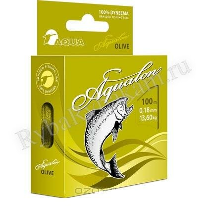 Шнур Aqua Aqualon 100м*0.16мм оливковый