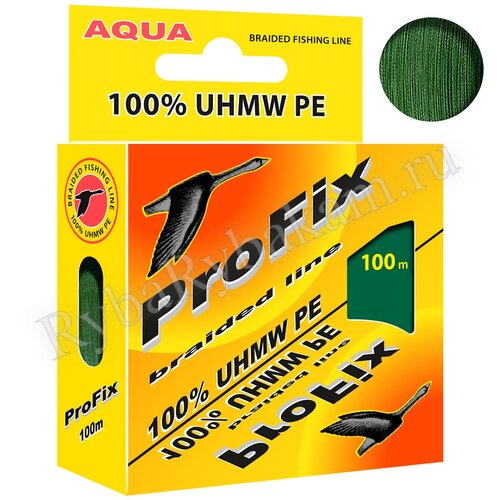 Шнур Aqua ProFix 100м 0,06 мм темно-зеленый