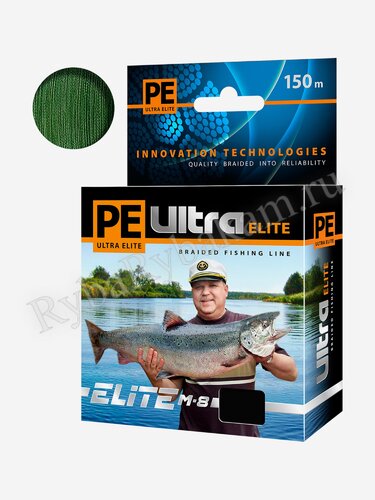 Шнур Aqua PE Ultra ELITE M-8 Dark Green 0,18mm 150m