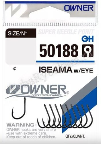 Крючок Owner 50188 Iseama №06 черный хром 8шт
