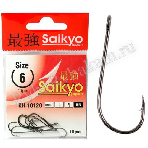 Крючок Saikyo KH-10120 "Single Spoon Hook" №6 (10шт)