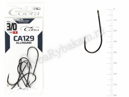 Крючки Cobra BAITHOLDER сер. CA129 размер 003/0 (7 шт)
