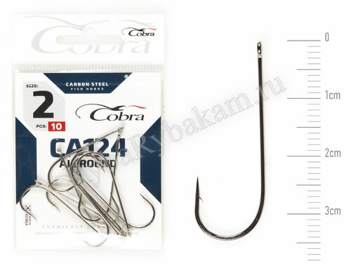 Крючки Cobra ROUND сер. CA124 размер 002 (10 шт)