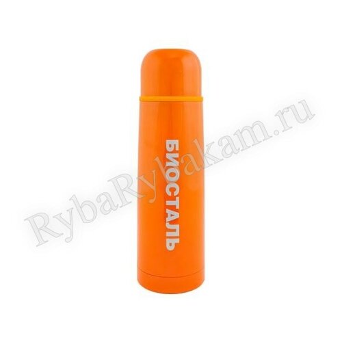 Термос Biostal Цветной NB-1000С оранжевый 1.0 л (узкое горло, с кнопкой)