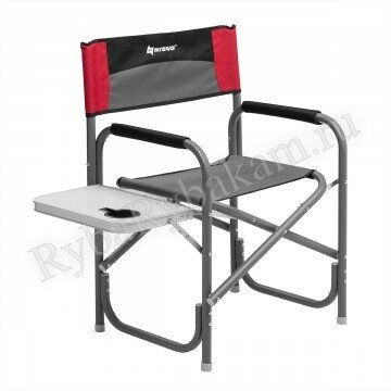 Кресло Nisus директорское с откидным столиком серый/красный/черный