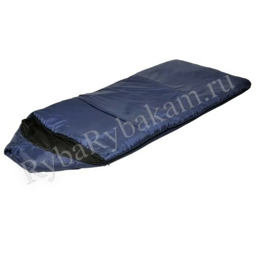 Спальный мешок Сталкер Экстрим синий с капюшоном + москитная сетка