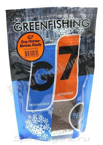 Прикормка Greenfishing Зима G-7 Лещ-Плотва Мотыль READY 350гр.