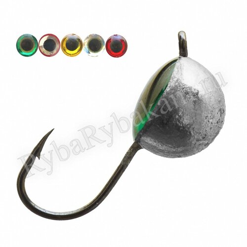 Мормышка вольфрамовая Lumicom Полусфера с глазом d7.0 серебро 10шт