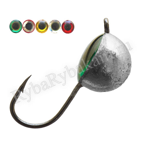 Мормышка вольфрамовая Lumicom Полусфера с глазом d7.0 никель 10шт
