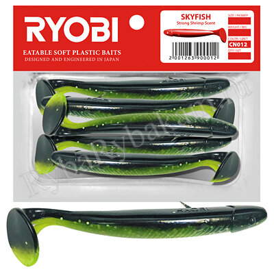 Риппер Ryobi SKYFISH 71mm, цвет CN012 fresh kiwi 5шт