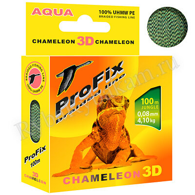 Шнур Aqua ProFix Chameleon 3D Jungle 100м 0,08мм