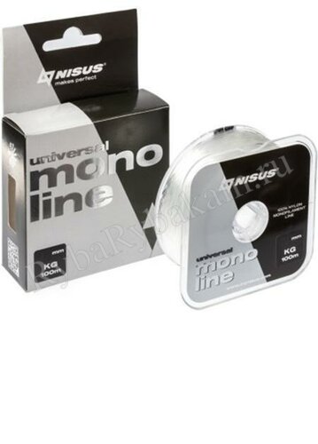 Леска Nisus MONOLINE Universal 0,30mm/100m Nylon Transparent N-MU-030-100
