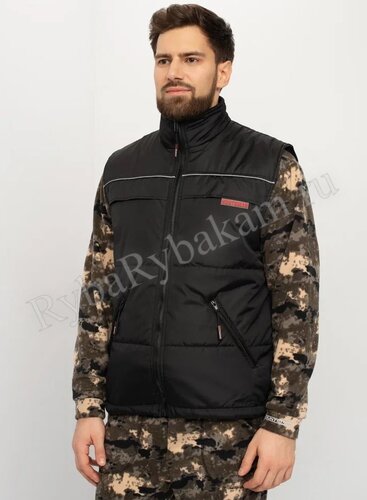 Жилет Huntsman д/с Беркут цв. Черный, тк. Jordan Р-р: 44-46, Рост: 170
