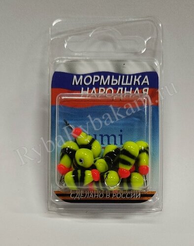 Мормышка Lumicom КО литая-обмазка 10шт 5,0мм YBL