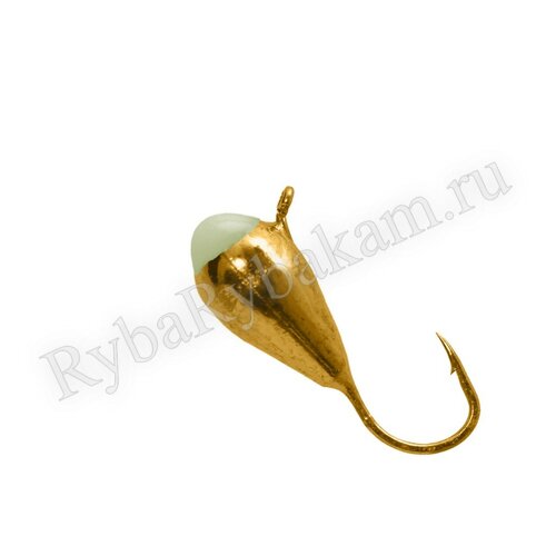 Мормышка вольф. Lumicom КУ с ф/к d2.5 золото (10шт)