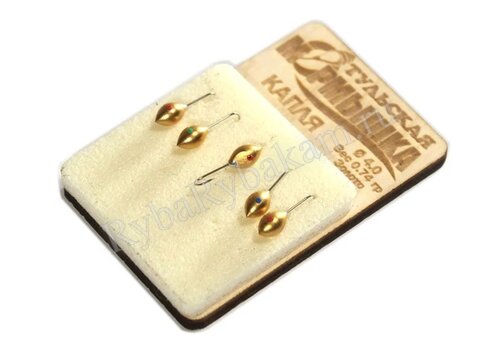 Мормышка вольф. Тульская Капля 4.0 Золото (5шт)