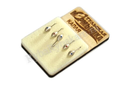 Мормышка вольф. Тульская Капля 5.0 Серебро (5шт)