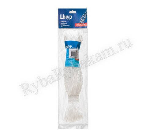 Шнур Шнурком вязано-плетеный ПП 3мм хозяйственный 10м бел.