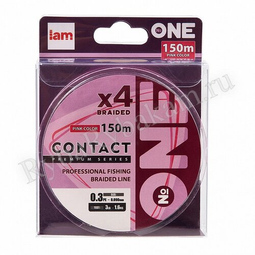 Шнур IAM №ONE CONTACT Х4-150 Розовый 0.4PE