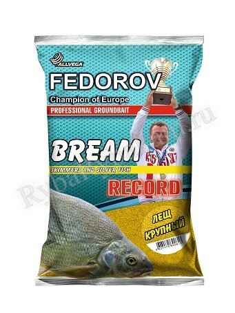 Прикормка ALLVEGA "FEDOROV RECORD" 1 кг ЛЕЩ КРУПНЫЙ