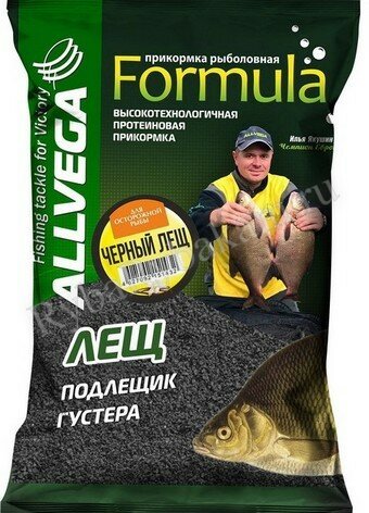 Прикормка ALLVEGA "Formula Black Bream" 0,9кг ЧЕРНЫЙ ЛЕЩ Для осторожной рыбы
