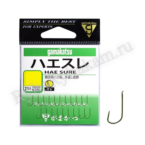 Крючок Gamakatsu Hae Sure №4 с лопаткой, покрытие BN (21 шт)