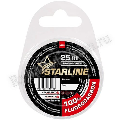 Леска IAM флюорокарбон 100% 25m Прозрачный d0.26