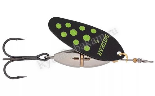 Блесна SIBBEAR Pulsaro №3 55 мм 7.0 гр Black with Shartreuse Dots