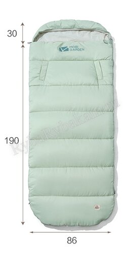Спальный мешок Mobi Garden SNOW MOON SLEEPING BAG PLUS зелёный