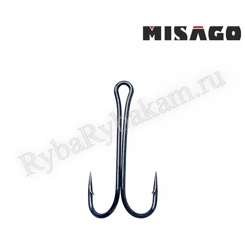 Крючок двойной Misago Long Double 11040 №2 (32 шт), черный никель, Корея