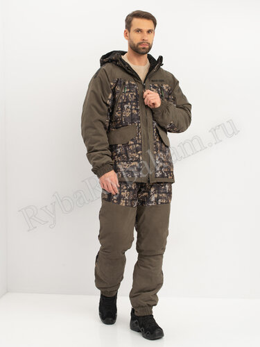 Костюм Huntsman д/c Горка-Люкс тк. Исландия/Алова Хаки/КМФ 005 Р-р: 48-50, Рост: 182-188