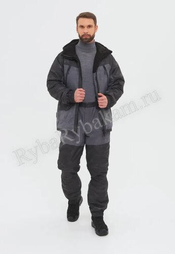 Костюм Huntsman Горка-Люкс тк. Breathable Camo Серый Р-р: 52-54, Рост: 182-188