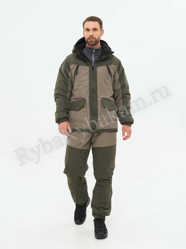 Костюм Huntsman Горка-Люкс тк. Исландия Хаки Р-р: 52-54, Рост: 170-176