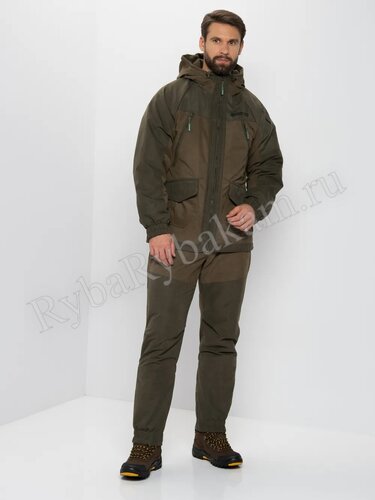 Костюм Huntsman Горка-Люкс тк. Исландия Хаки Р-р: 48-50, Рост: 170-176