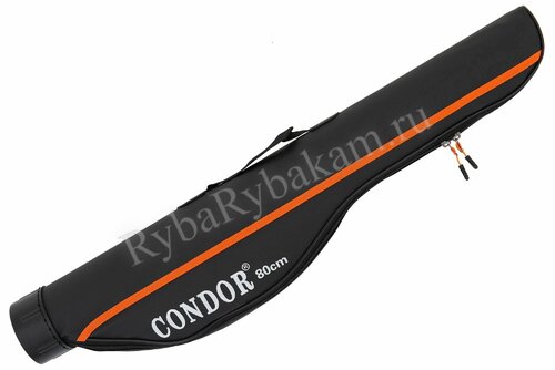 Чехол Condor для зимних удочек L-80 жёсткий чёрно-оранжевый