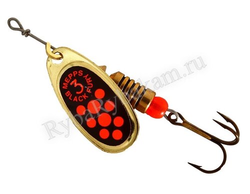 Блесна Mepps COMET BLACK FURY OR FLUO ORANGE № 3 6,5гр