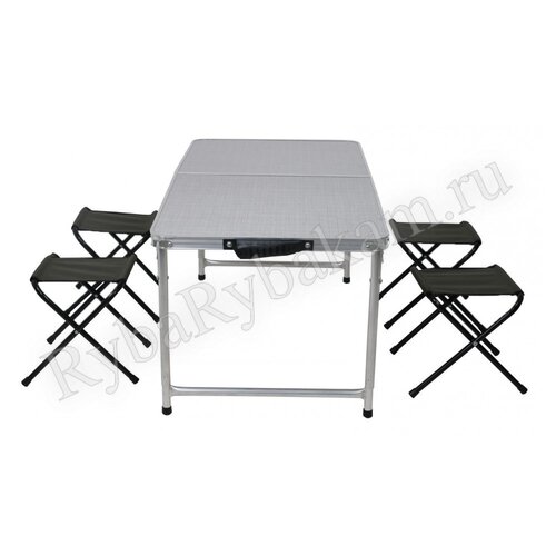 Стол Elemental складной Kahil 120х60х50/68 см + 4 табурета